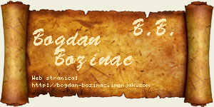 Bogdan Božinac vizit kartica